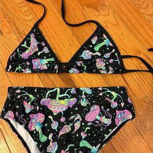Freedom Rave Wear mushroom Bikini Set
